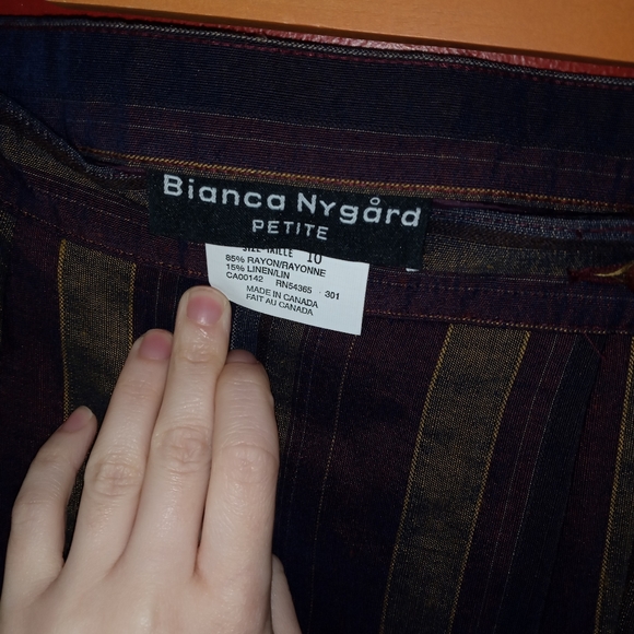 Bianca Nygard Sz P10 Stripped Skirt - Picture 2 of 3